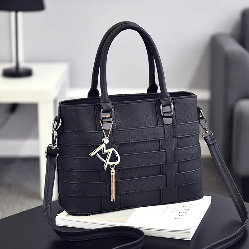 Large Capacity Pu Leather Women'S Handbag Classic Retro Crossbody Bag Fashion Brand Designer Shoulder Bag Casual Tote Bag Women