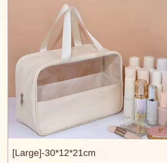 Trousse de maquillage portable et transparente pour femme Ma boutique
