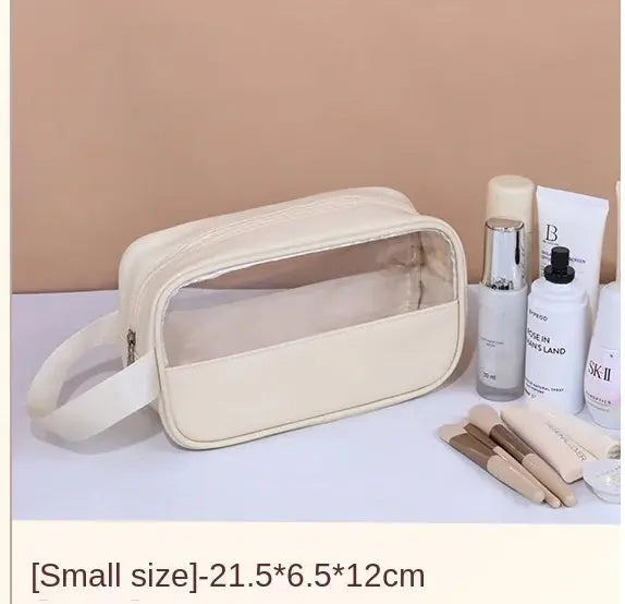 Trousse de maquillage portable et transparente pour femme Ma boutique