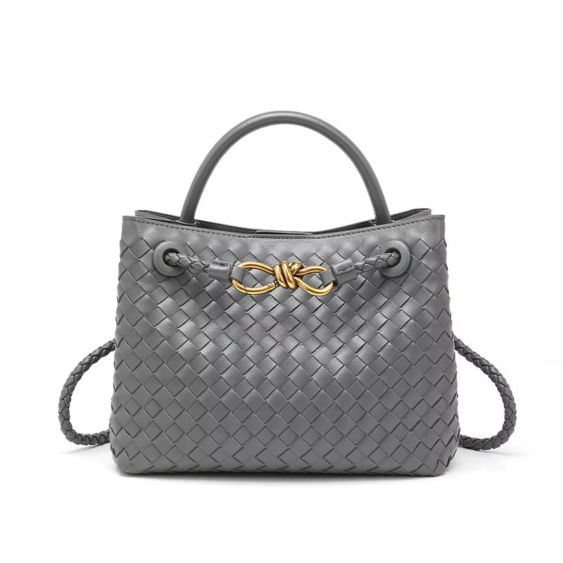 Sac à main tissé, corde métallique