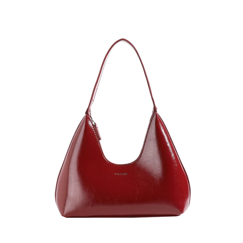 Minimalism Designer Women'S Shoulder Bag Solid Color Soft PU Leather Hand Bags for Women Luxury Purses Small Side Bag Gift Girls