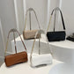Retro French Casual Design Small Square Bag Women'S Single Shoulder Slant Cross Chain Texture Soft Polyester Fiber Bag