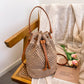 Fabric Zipper Designer Bucket Solid String Large Capacity 2025 Brand Bags for Women Beach Sewing Fashionable Shoulder Bag