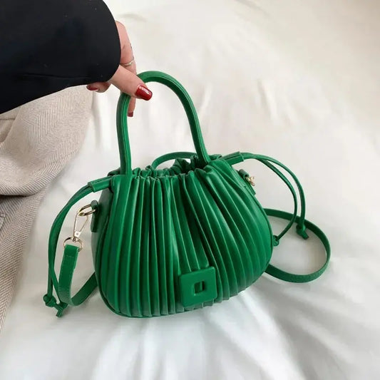 Fashion Brand Design Crossbody Bag for Women 2025 Luxury Vintage Shoulder Handbag Female Tote Bag Casual PU Leather Bucket Bag