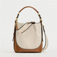 2024 Fashion New Women'S Bag Brown Korean Style Drawstring Portable Crossbody Wide Drawstring Bucket Bag