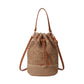 Fabric Zipper Designer Bucket Solid String Large Capacity 2025 Brand Bags for Women Beach Sewing Fashionable Shoulder Bag