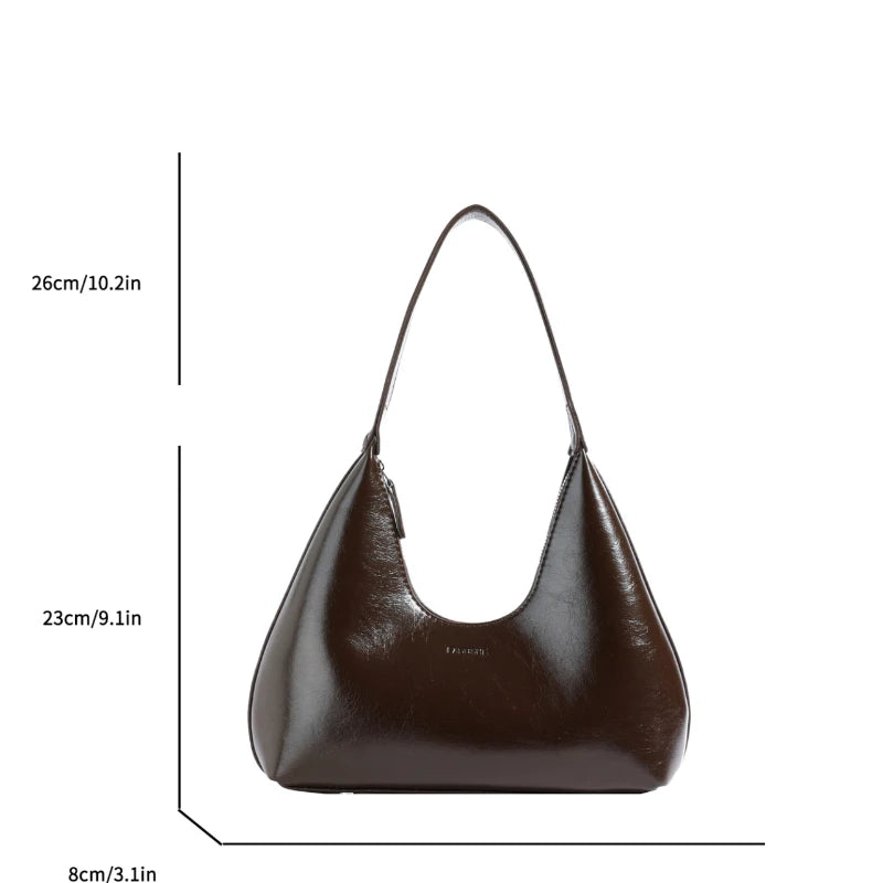 Minimalism Designer Women'S Shoulder Bag Solid Color Soft PU Leather Hand Bags for Women Luxury Purses Small Side Bag Gift Girls