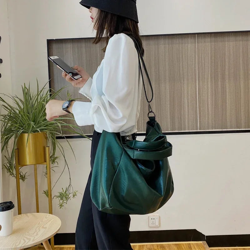 Large Hand Bag for Women Pu Leather Shoulder Hobo Bag Big Luxury Tote Handbag High Quality Female Crossbody Bags Sac Femme 2023