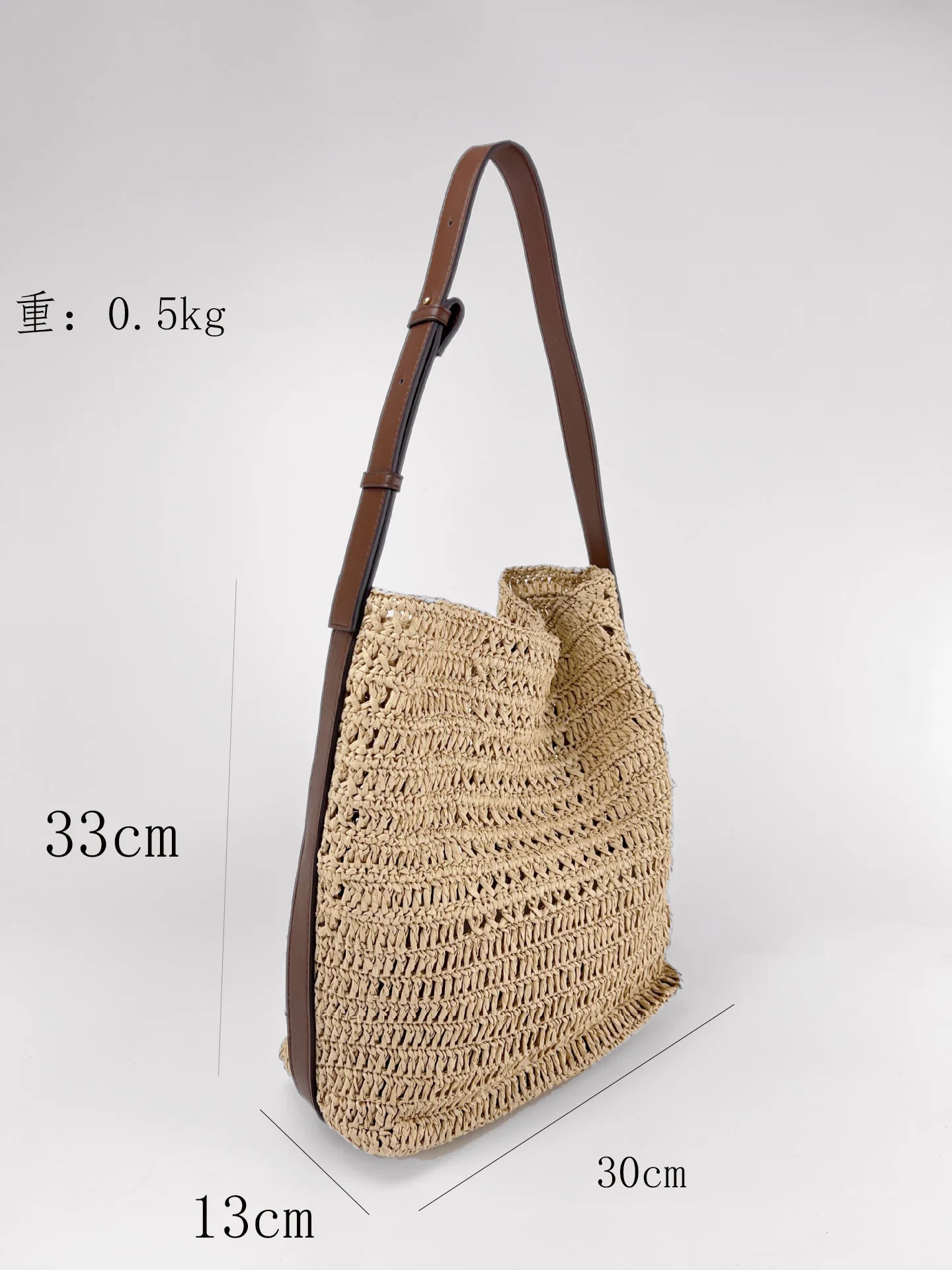 Handwoven Straw Hollow Out Handheld Shoulder Beach Women'S Casual Vacation Tote Bag Armpit Large Casual Crochet Shopping Bags