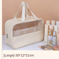 Trousse de maquillage portable et transparente pour femme