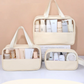 Trousse de maquillage portable et transparente pour femme