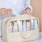 Trousse de maquillage portable et transparente pour femme